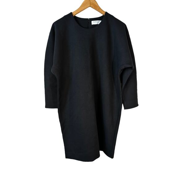 Everlane New Women's Scuba Knit Long Sleeve Tunic Dress Relaxed Black Medium - Picture 2 of 10